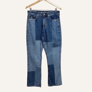 American Eagle Patchwork 90s Bootcut Jeans Size 6 Short